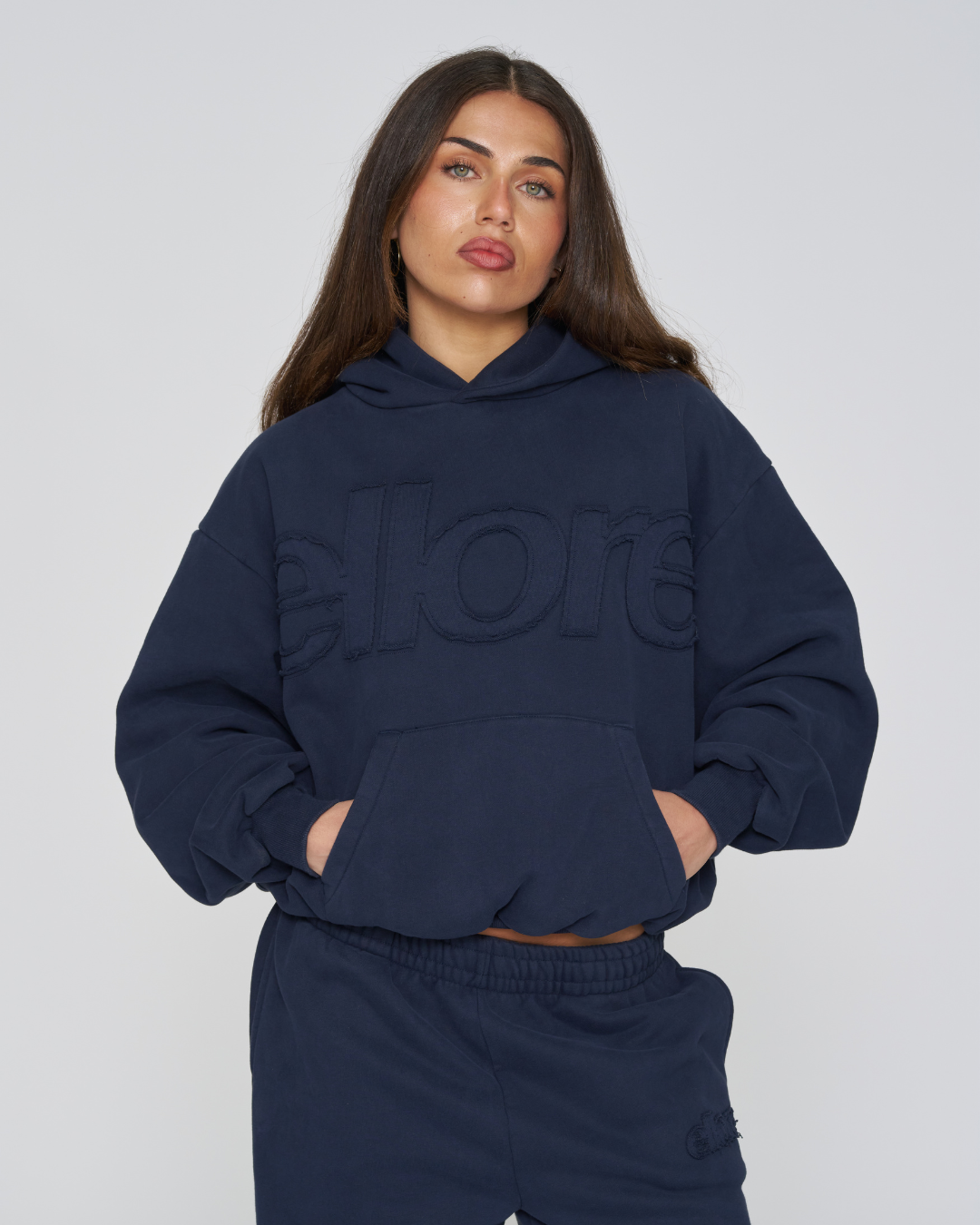 Heavyweight Adjustable Hoodie - Navy