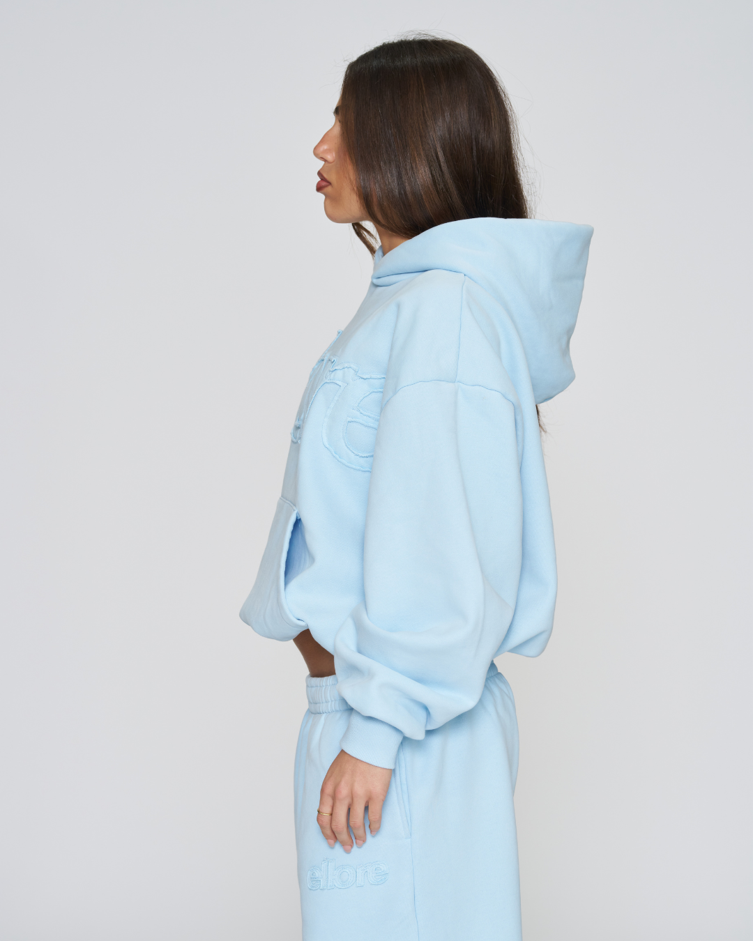 Heavyweight Adjustable Hoodie - Sky Blue