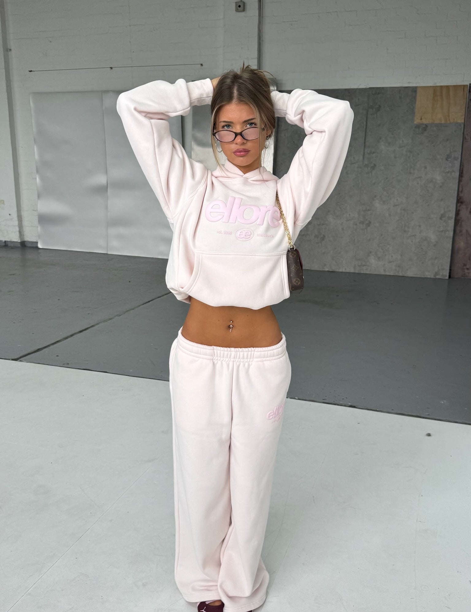 Wide Leg Sweatpants - Bunny Pink 2.0