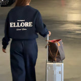 Wide Leg Sweatpants - Jet Midnight