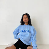 Sky Blue Boxy Oversized Crew