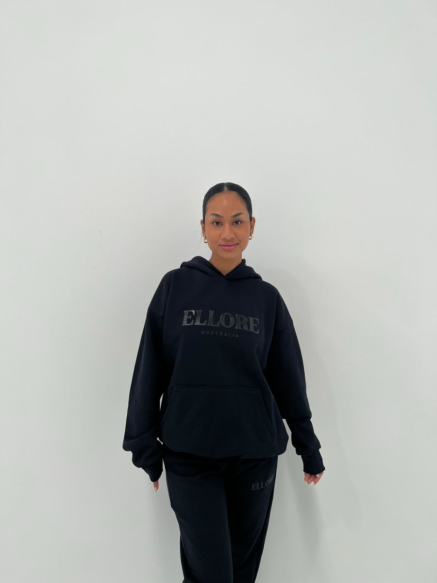 Black Boxy Oversized Hood