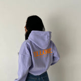 Lilac Orange Oversized Hood