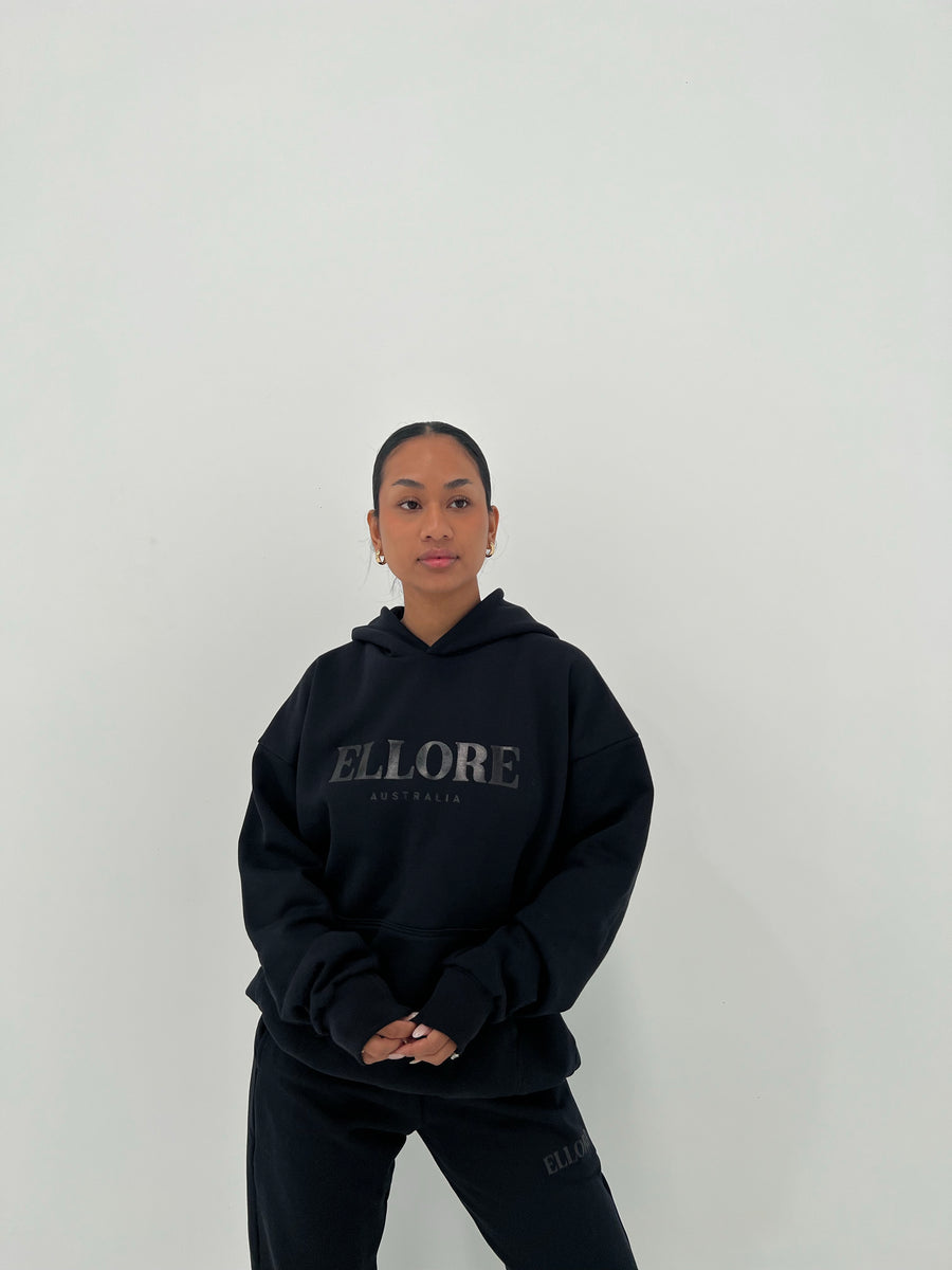 Black Boxy Oversized Hood