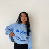 Sky Blue Boxy Oversized Crew