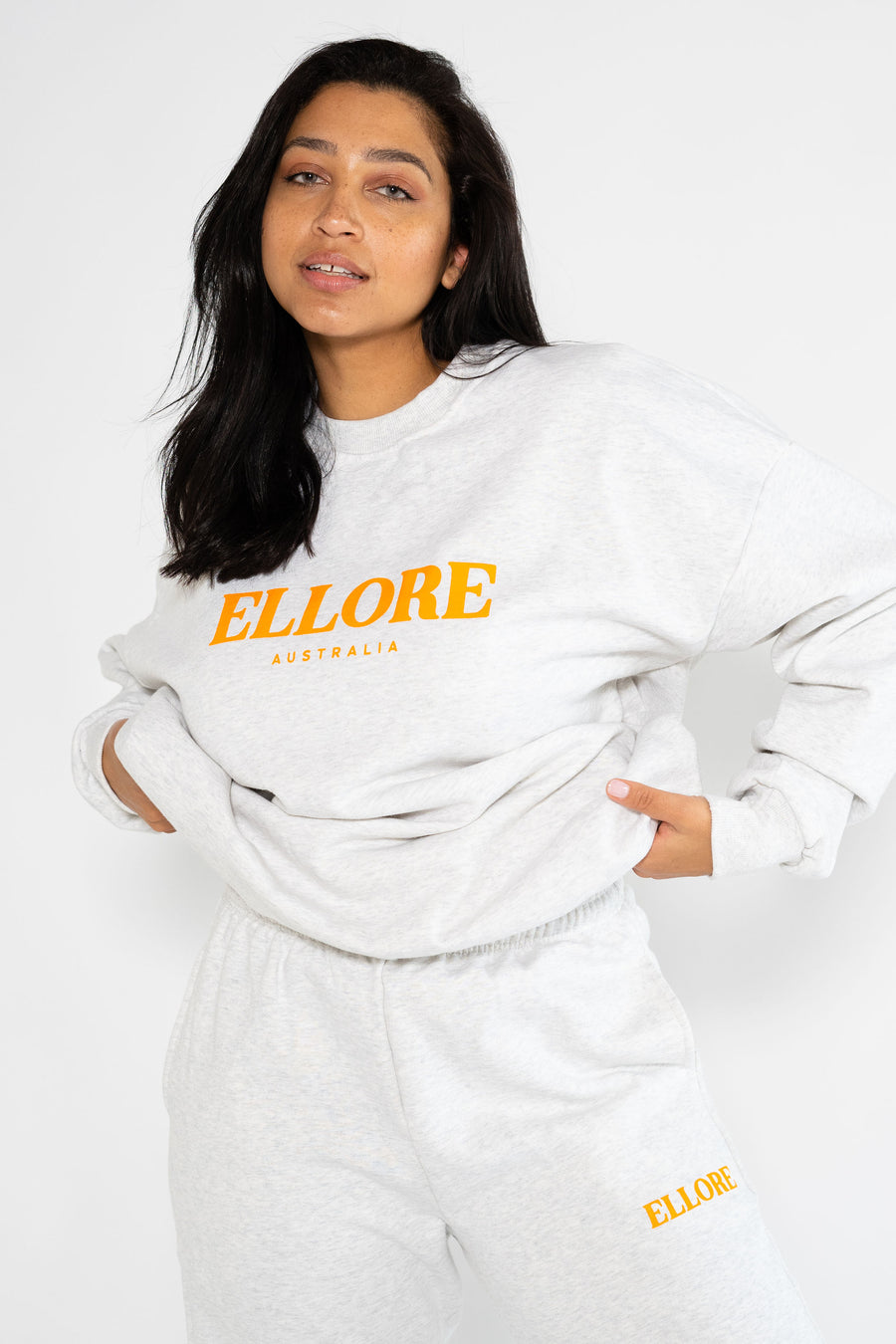 Storm Orange Boxy Oversized Crew
