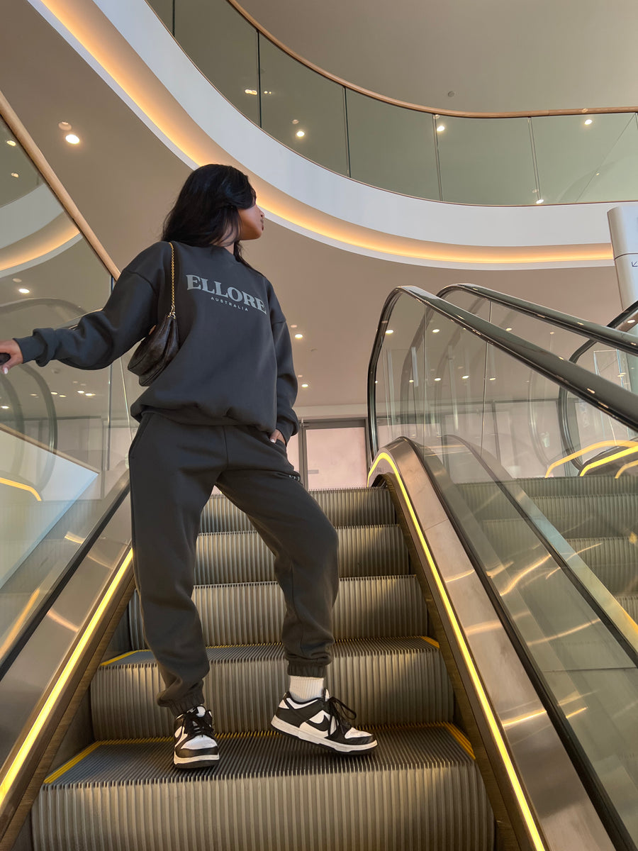 Charcoal Oversized Crew
