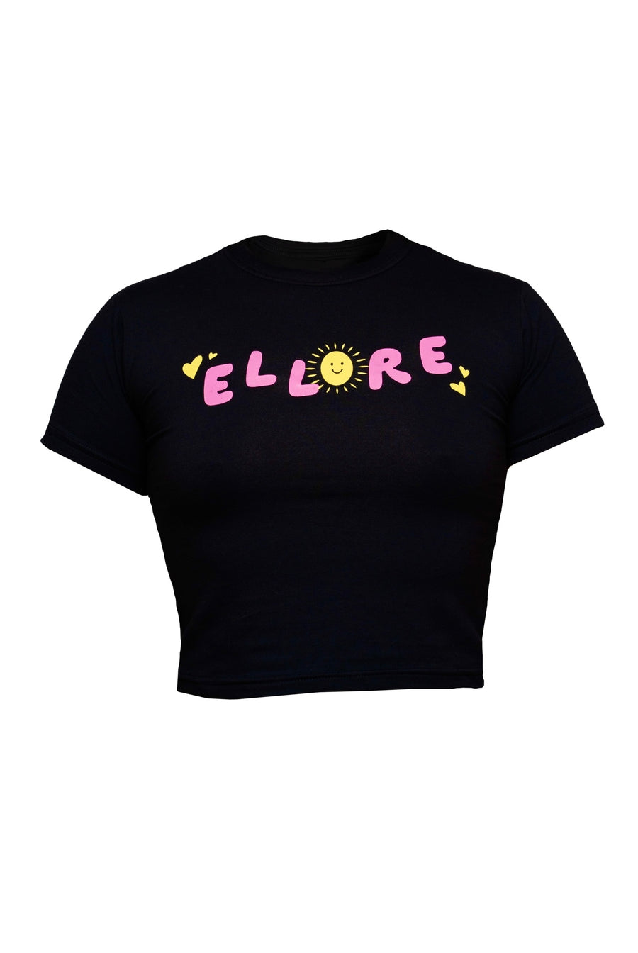 Black w Pink Baby Tee