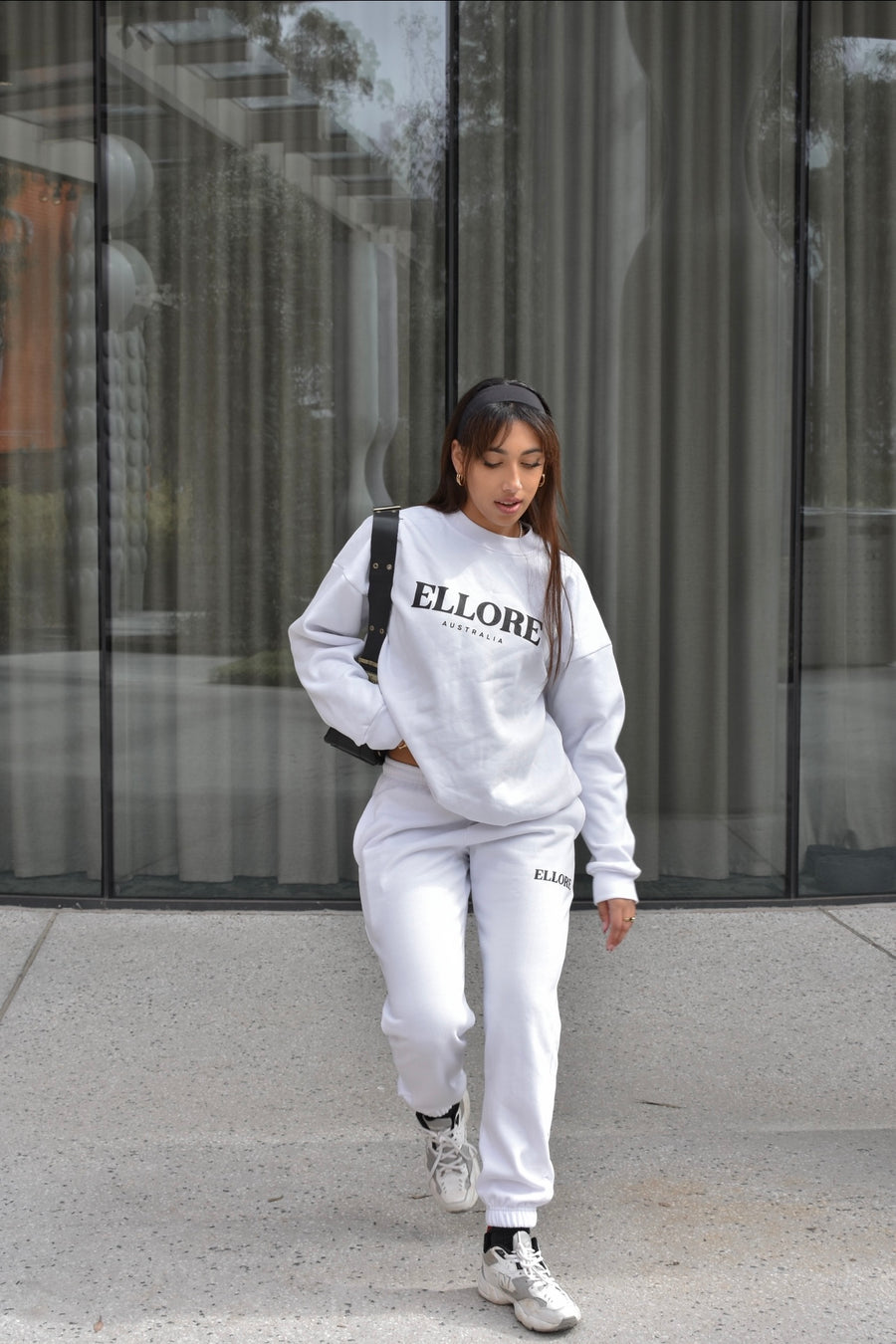 White Boxy Oversized Crew